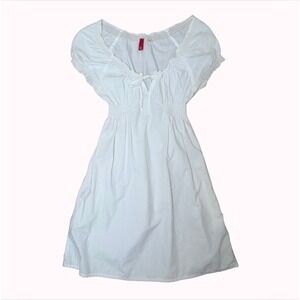 H&M White Milkmaid Cottagecore Mini Dress - Sz 4